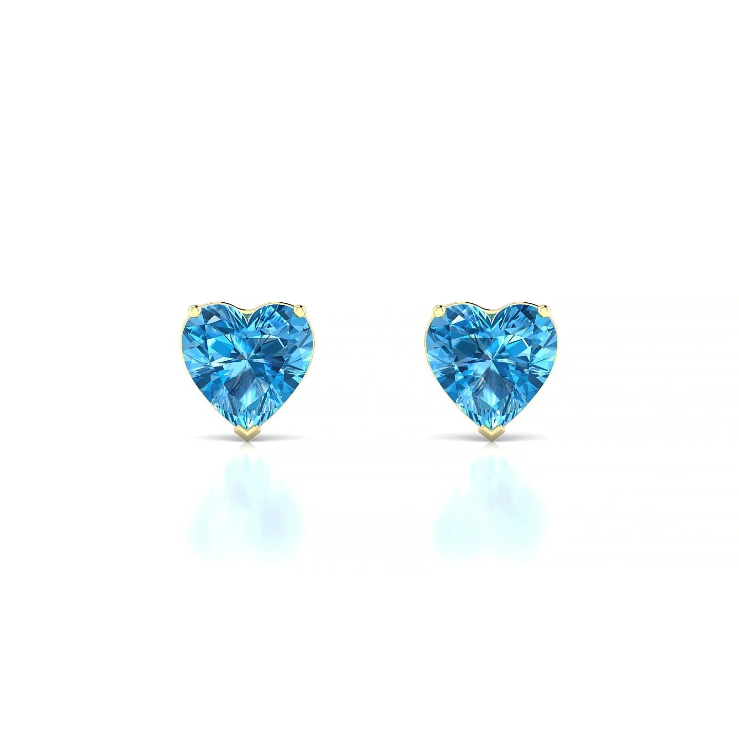Radiance | 18k Yellow Gold 6 mm Heart Topaz Earrings