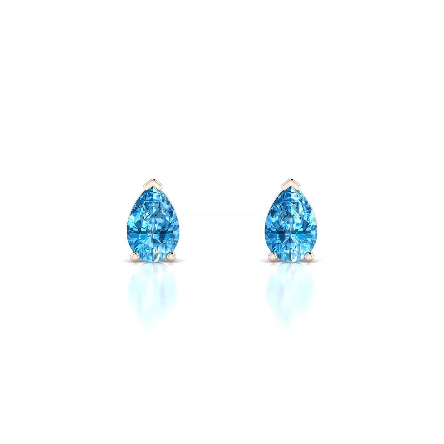 Radiance | 18k Rose Gold 6 x 4 mm Pear Topaz Earrings