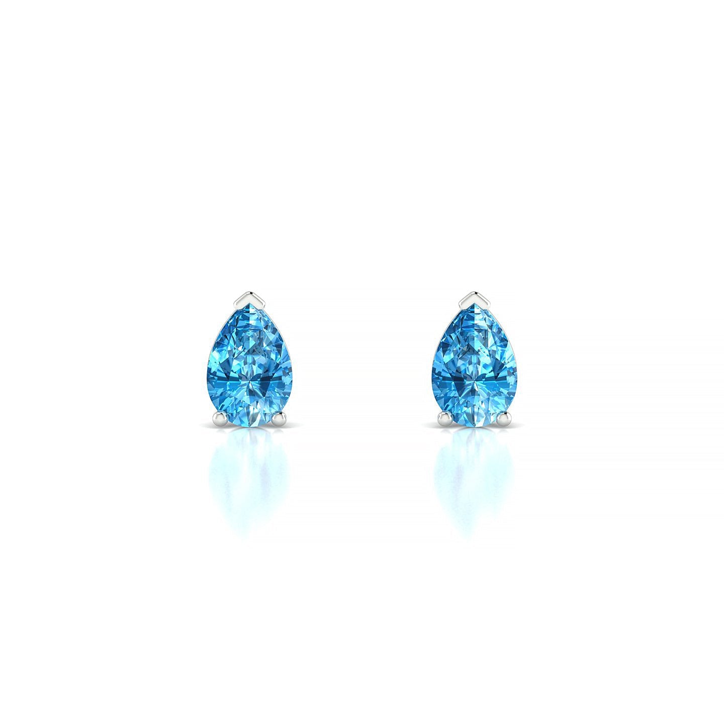 Radiance | 18k White Gold 6 x 4 mm Pear Topaz Earrings