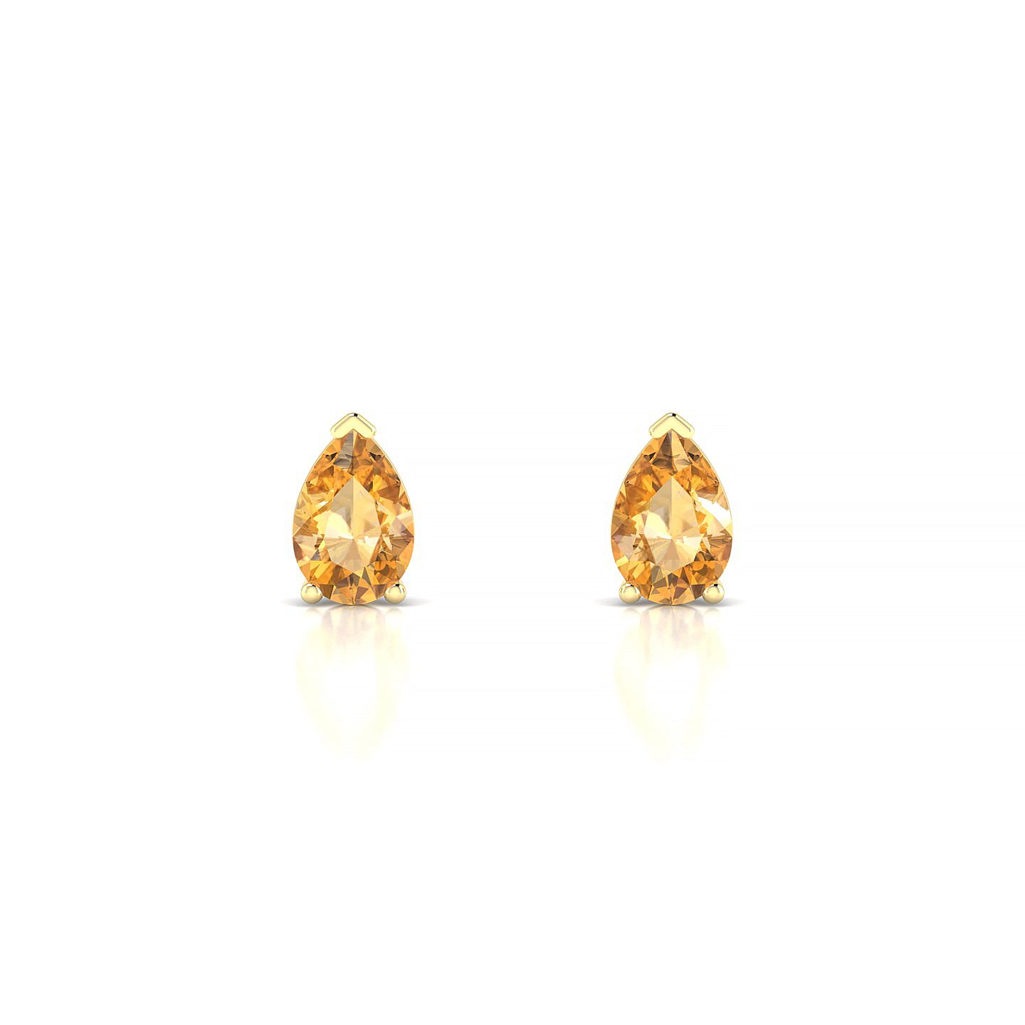 Radiance | 18k Yellow Gold 6 x 4 mm Pear Citrine Earrings