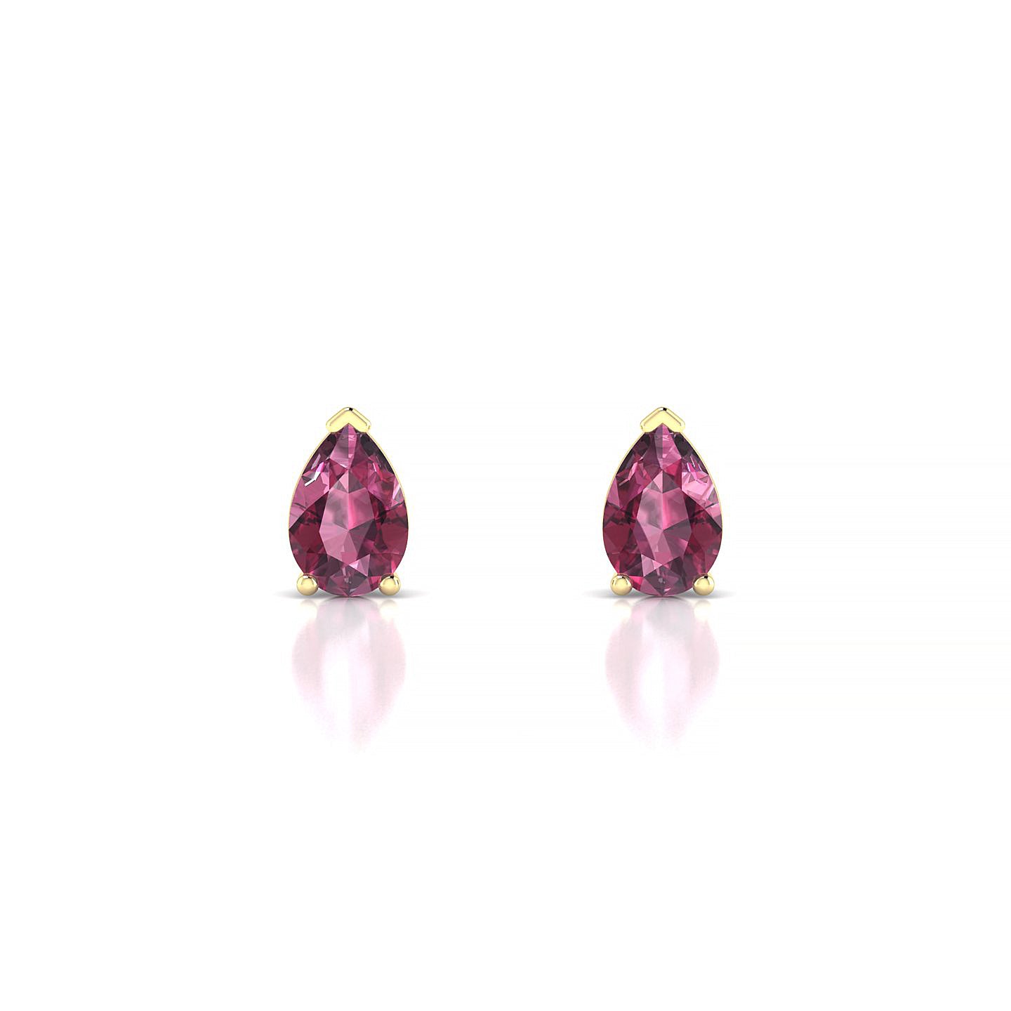 Radiance | 18k Yellow Gold 6 x 4 mm Pear Rhodolite Earrings
