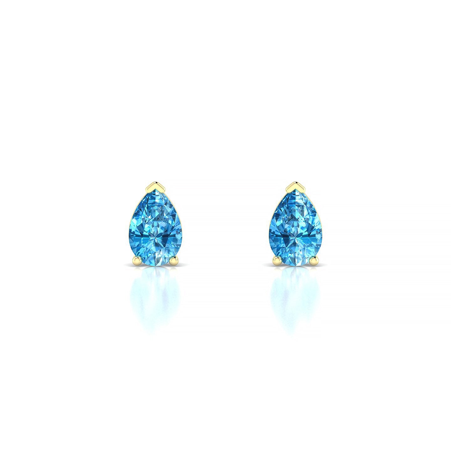 Radiance | 18k Yellow Gold 6 x 4 mm Pear Topaz Earrings