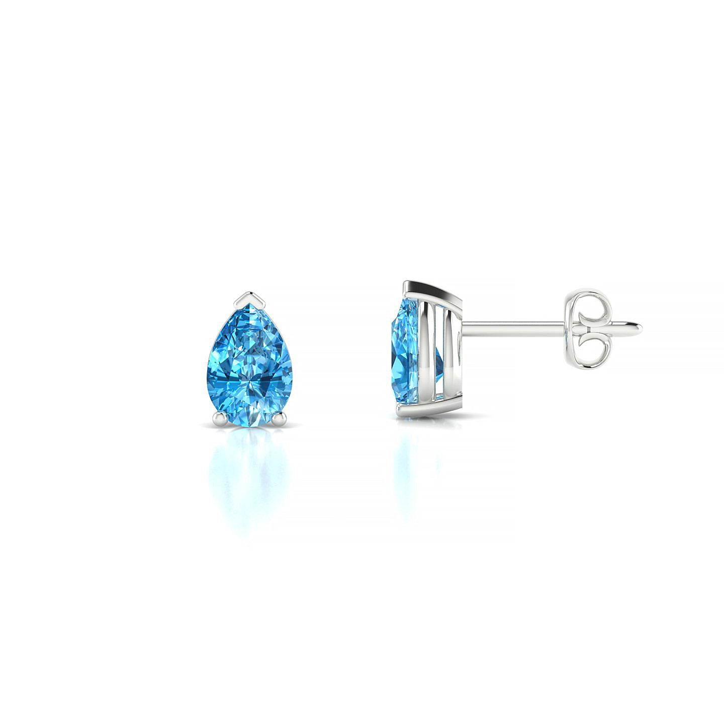 Radiance | 18k White Gold 6 x 4 mm Pear Topaz Earrings