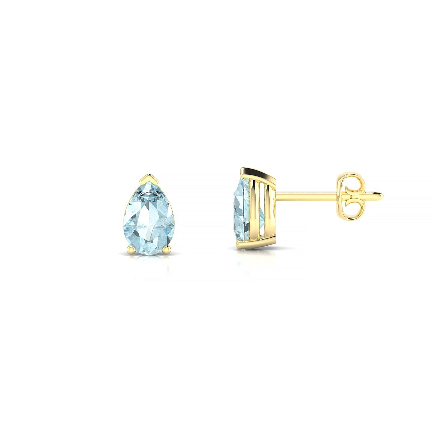 Radiance | 18k Yellow Gold 6 x 4 mm Pear Aquamarine Earrings