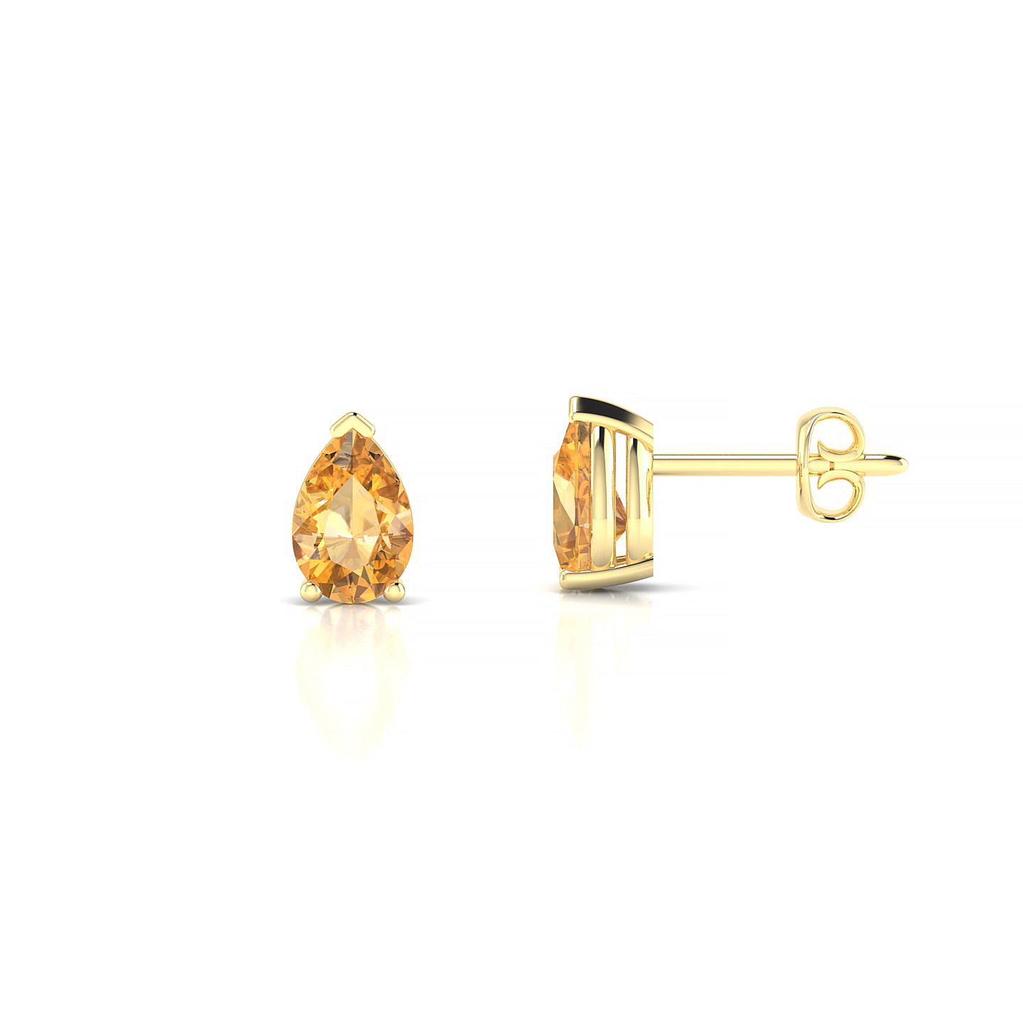 Radiance | 18k Yellow Gold 6 x 4 mm Pear Citrine Earrings
