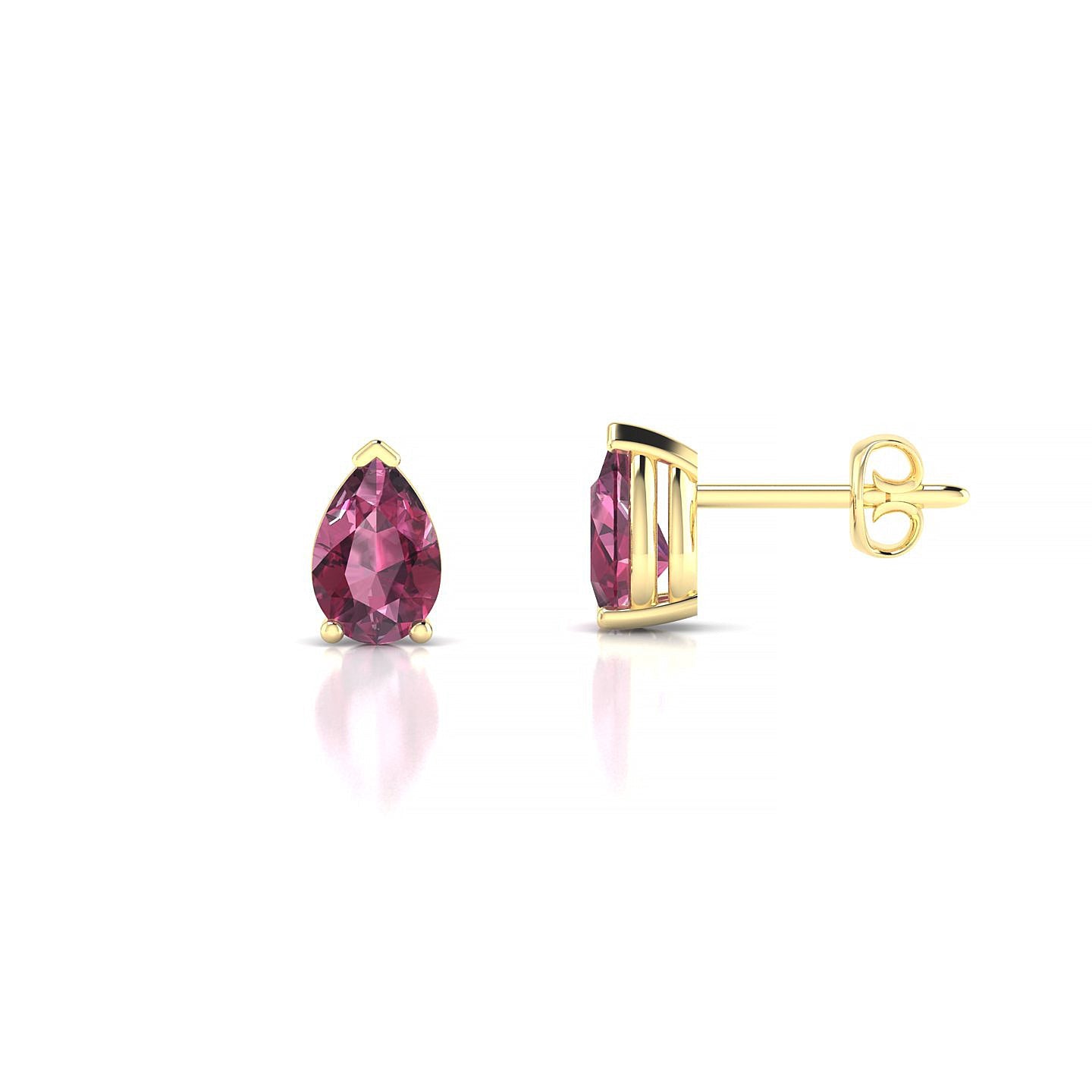 Radiance | 18k Yellow Gold 6 x 4 mm Pear Rhodolite Earrings