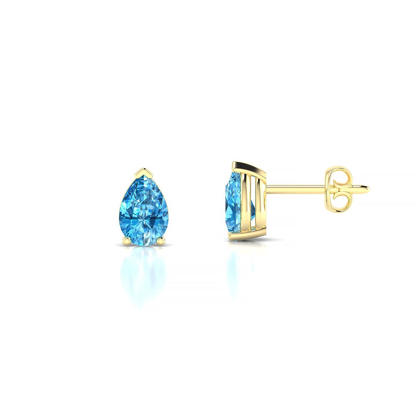Radiance | 18k Yellow Gold 6 x 4 mm Pear Topaz Earrings