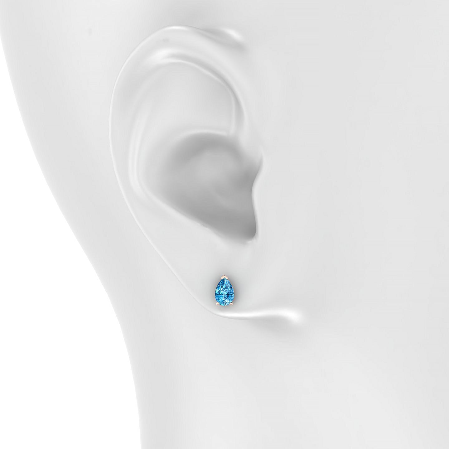 Radiance | 18k Rose Gold 6 x 4 mm Pear Topaz Earrings