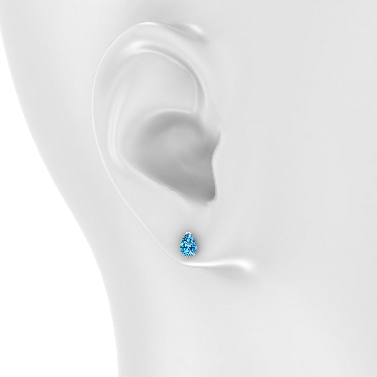 Radiance | 18k White Gold 6 x 4 mm Pear Topaz Earrings