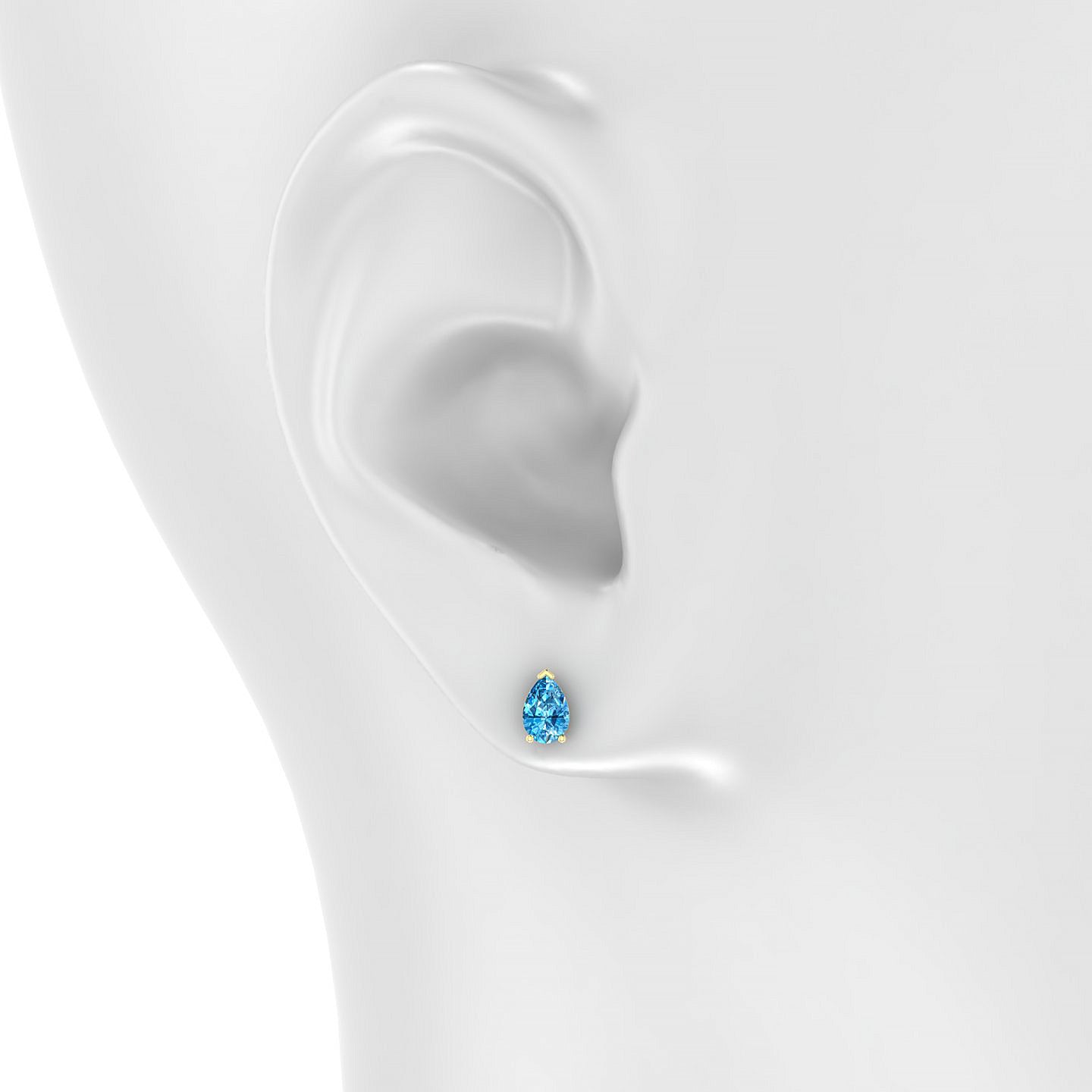 Radiance | 18k Yellow Gold 6 x 4 mm Pear Topaz Earrings