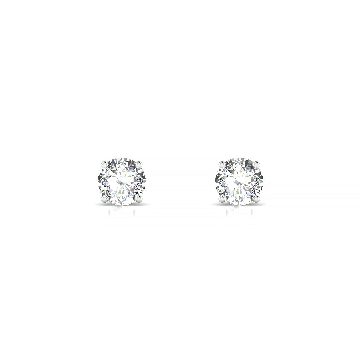 Radiance | 18k White Gold 4.2 mm Round Diamond Earrings