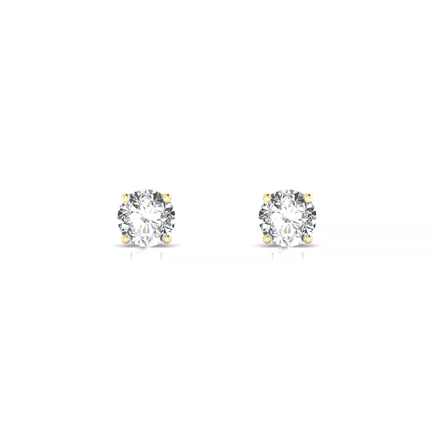 Radiance | 18k Yellow Gold 4.2 mm Round Diamond Earrings