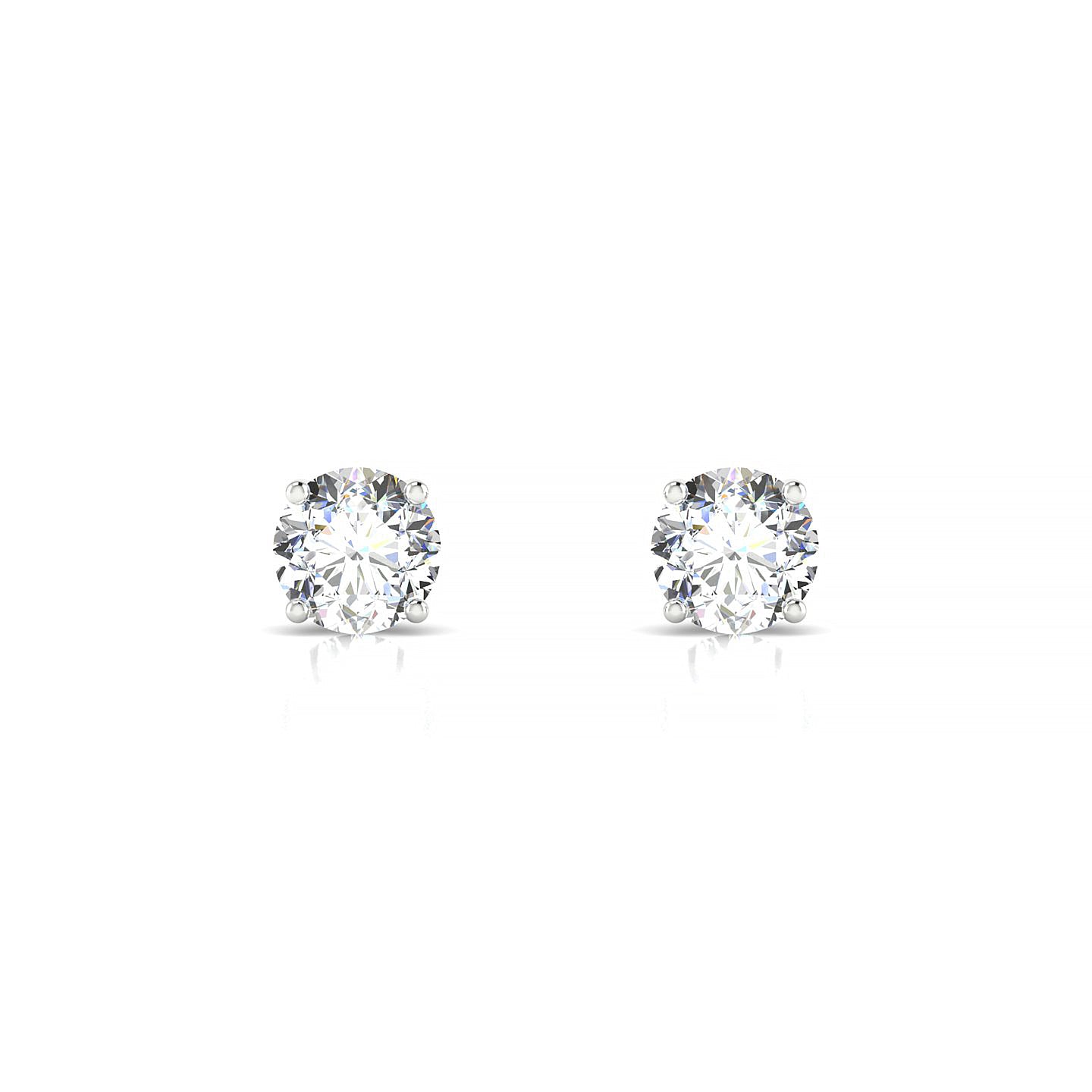 Radiance | 18k White Gold 5.2 mm Round Diamond Earrings