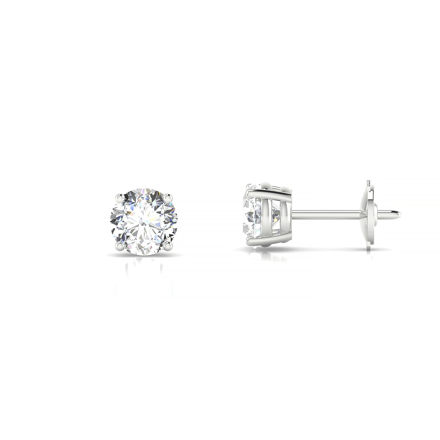 Radiance | 18k White Gold 5.2 mm Round Diamond Earrings