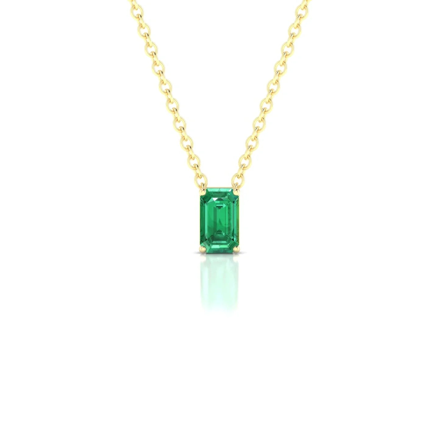 Radiance | 18k Yellow Gold 5 x 3 mm Emerald Emerald Pendant