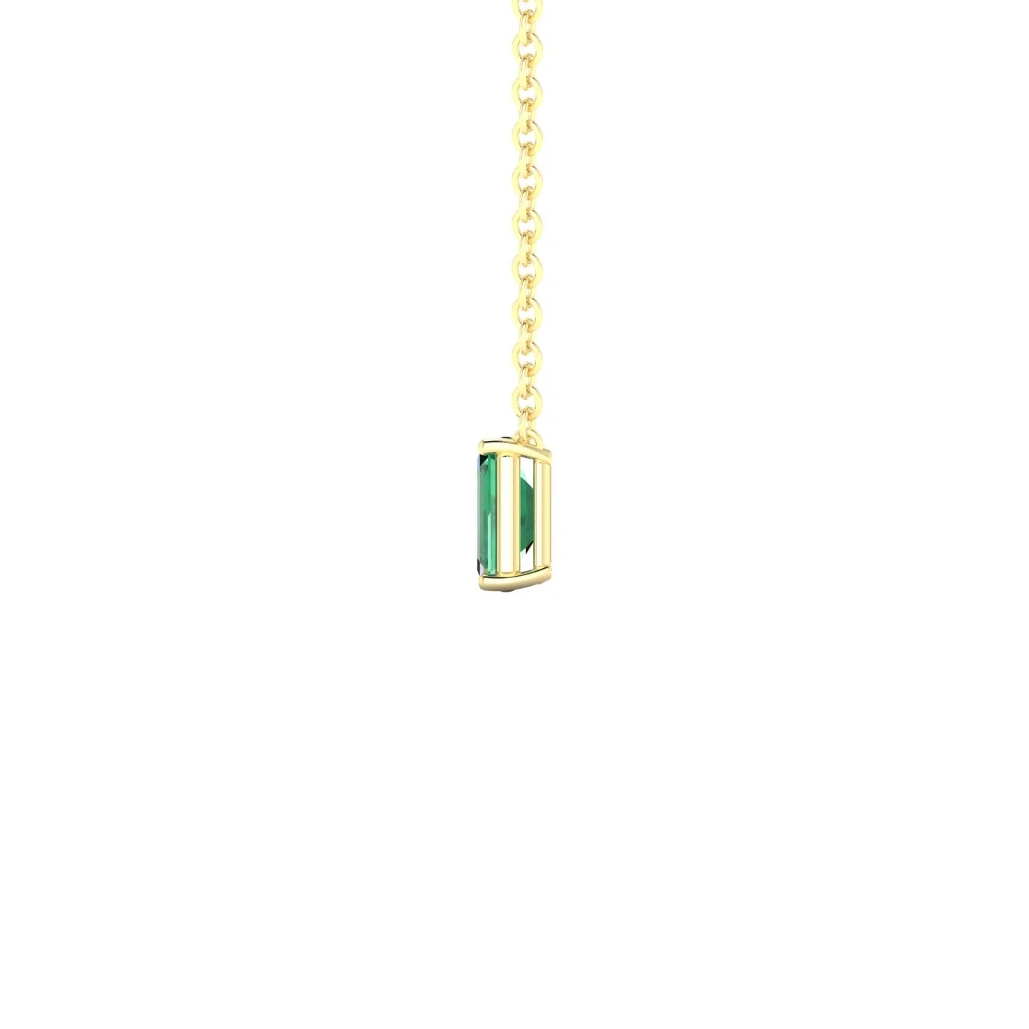 Radiance | 18k Yellow Gold 5 x 3 mm Emerald Emerald Pendant