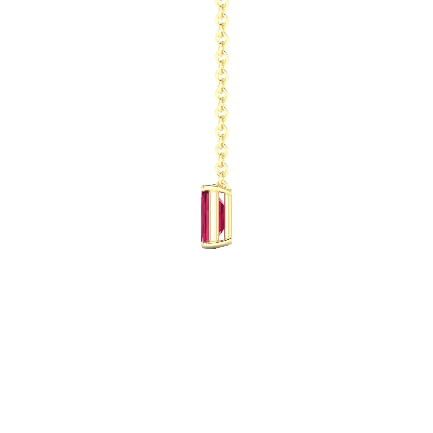 Radiance | 18k Yellow Gold 5 x 3 mm Emerald Ruby Pendant