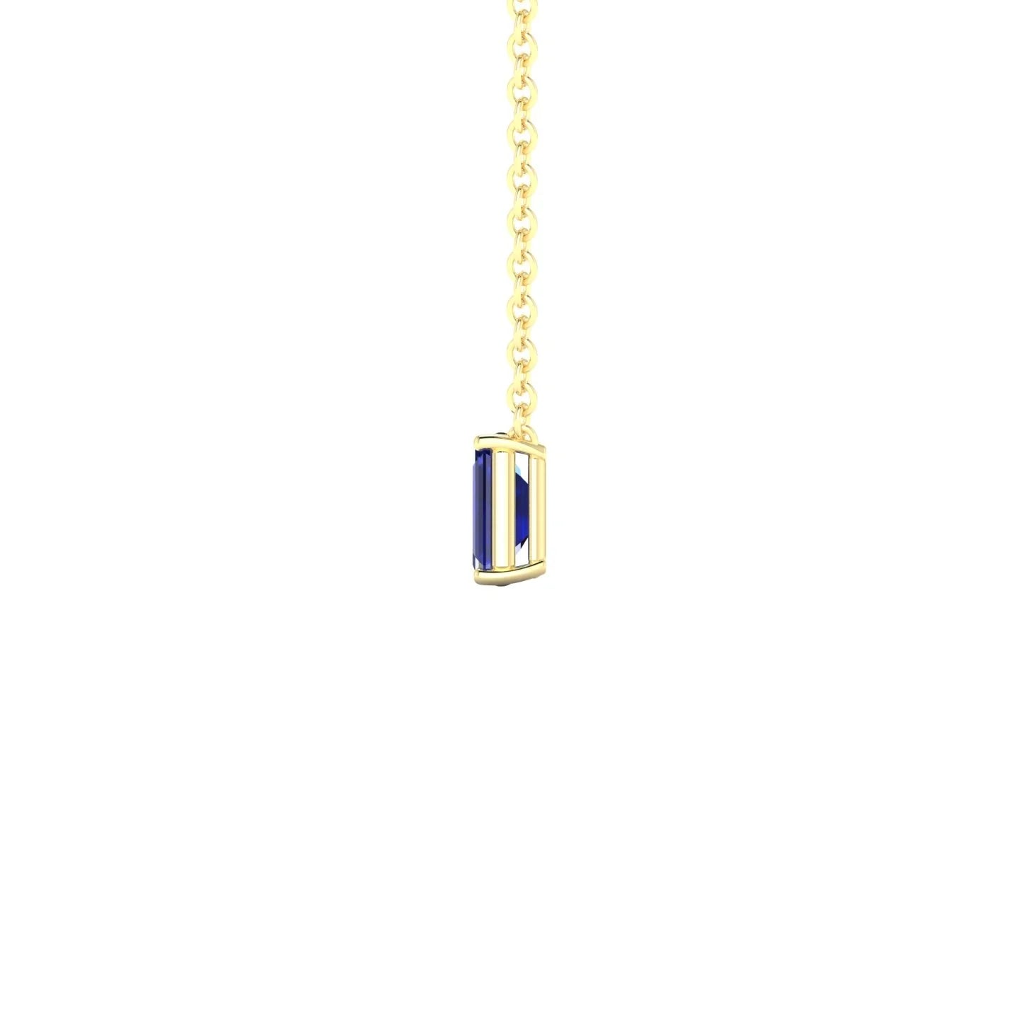Radiance | 18k Yellow Gold 5 x 3 mm Emerald Sapphire Pendant