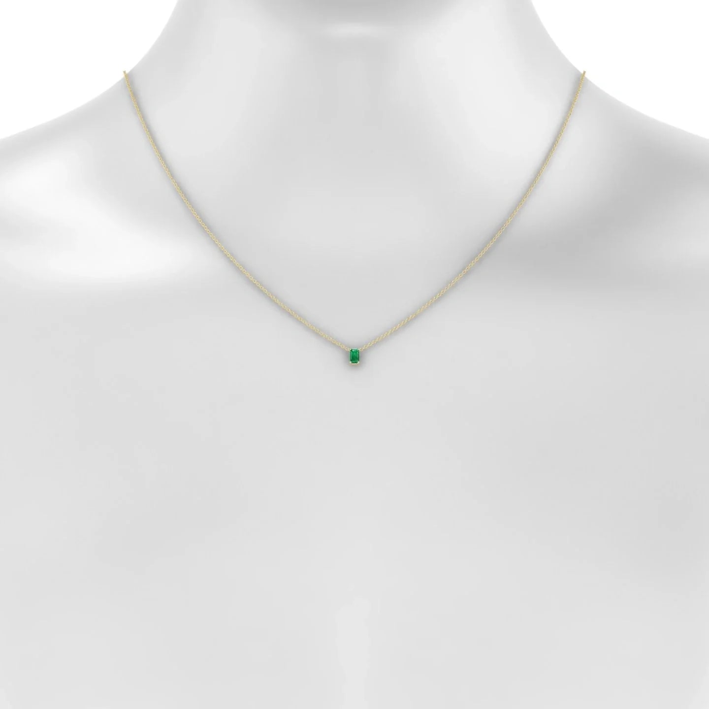 Radiance | 18k Yellow Gold 5 x 3 mm Emerald Emerald Pendant