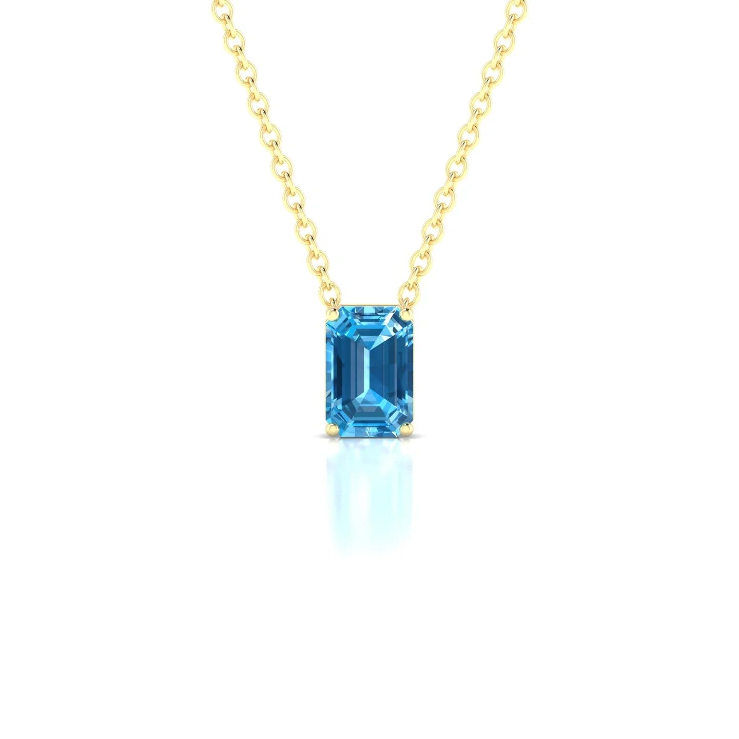 Radiance | 18k Yellow Gold 6 x 4 mm Emerald Topaz Pendant
