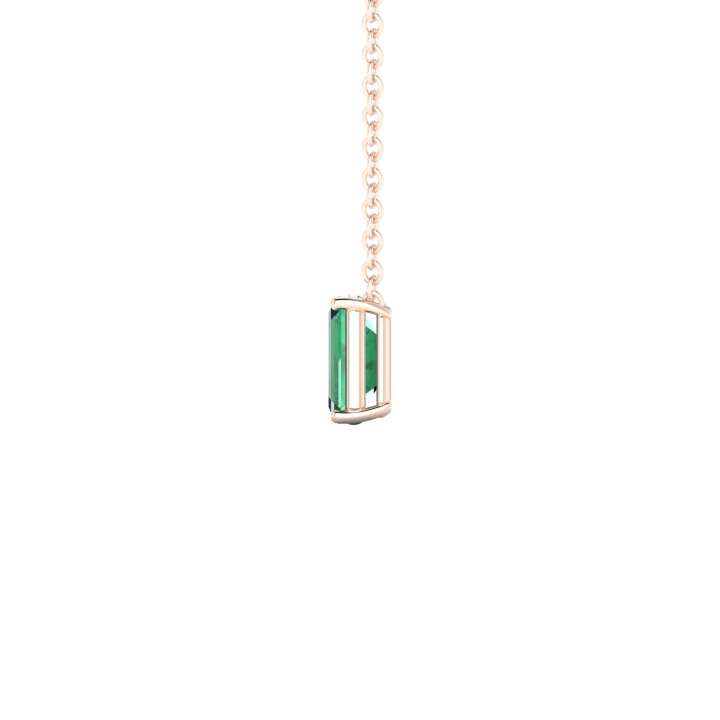 Radiance | 18k Rose Gold 6 x 4 mm Emerald Emerald Pendant