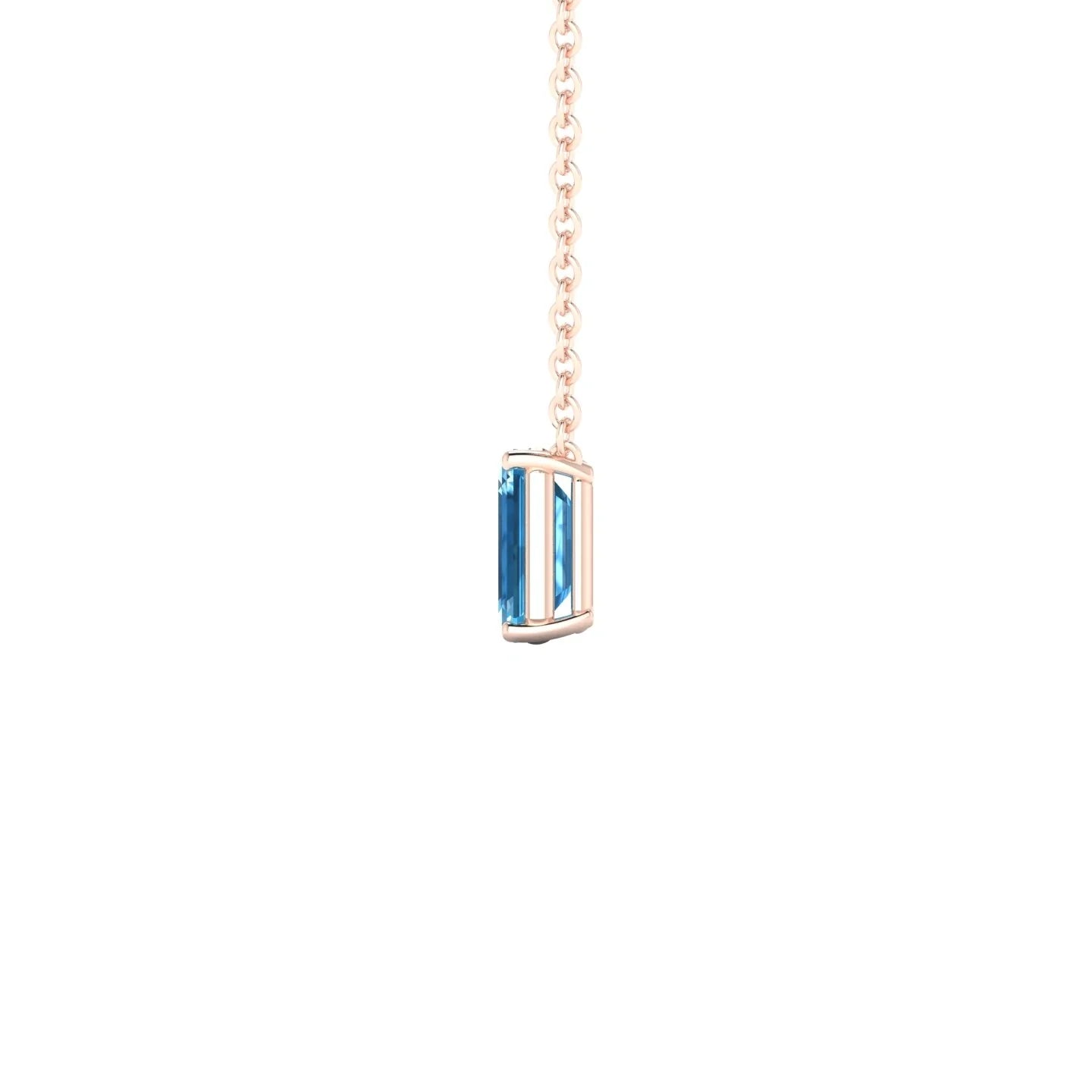 Radiance | 18k Rose Gold 6 x 4 mm Emerald Topaz Pendant