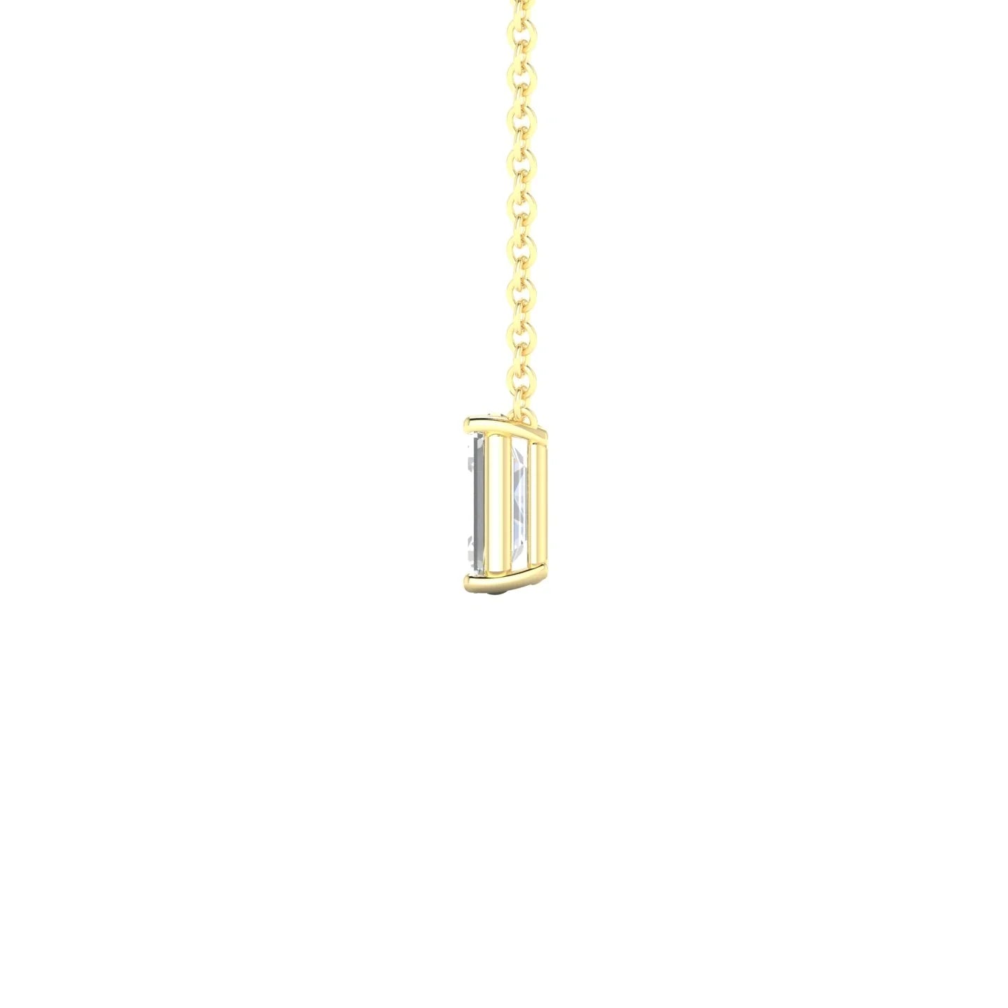 Radiance | 18k Yellow Gold 6 x 4 mm Emerald Diamond Pendant