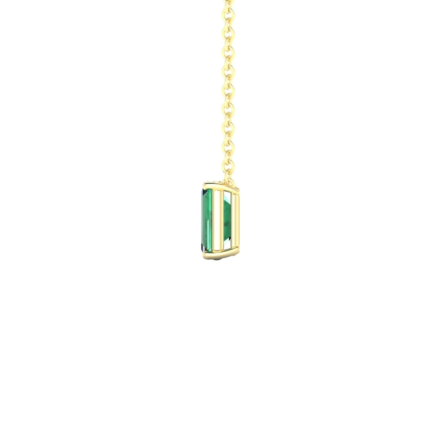 Radiance | 18k Yellow Gold 6 x 4 mm Emerald Emerald Pendant