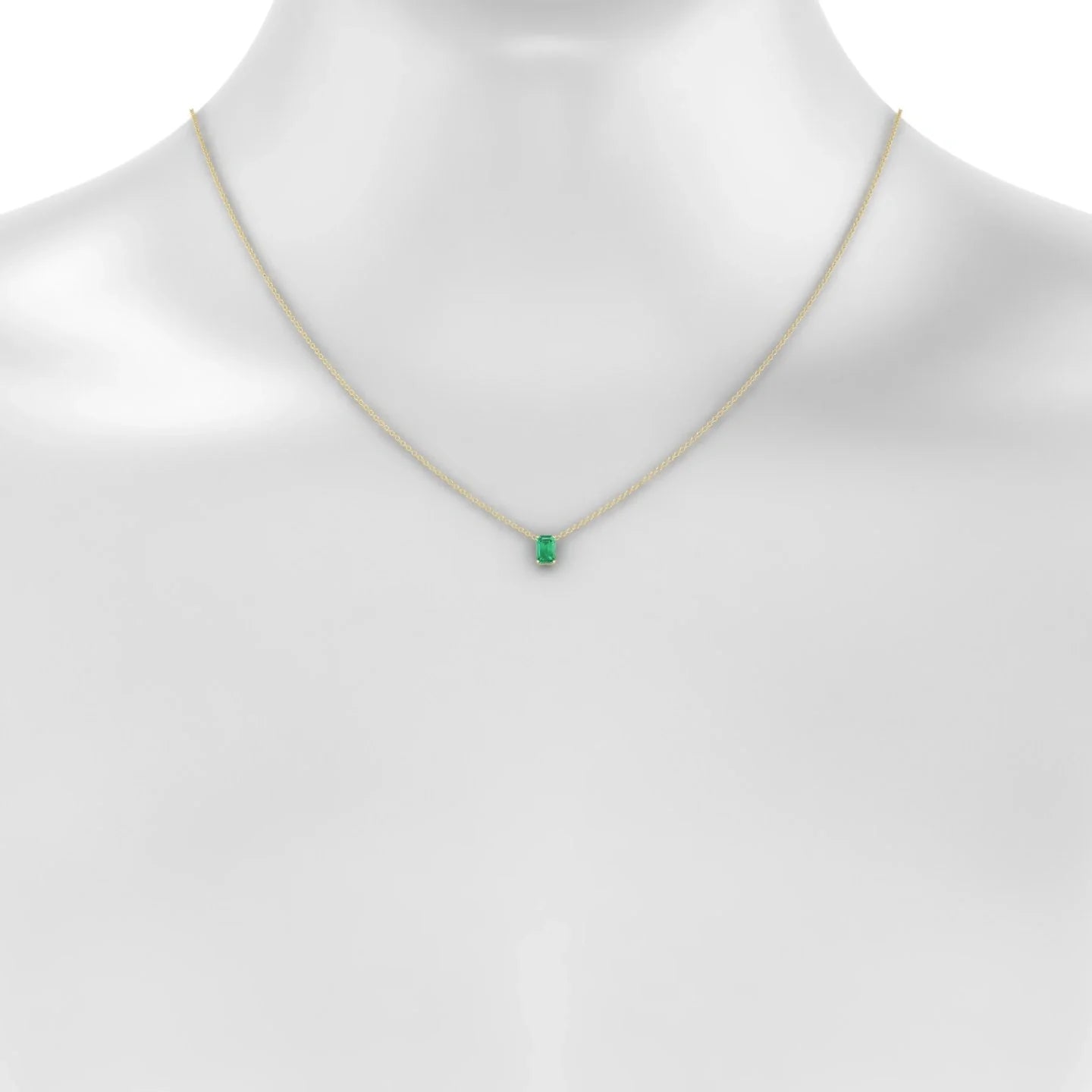 Radiance | 18k Yellow Gold 6 x 4 mm Emerald Emerald Pendant