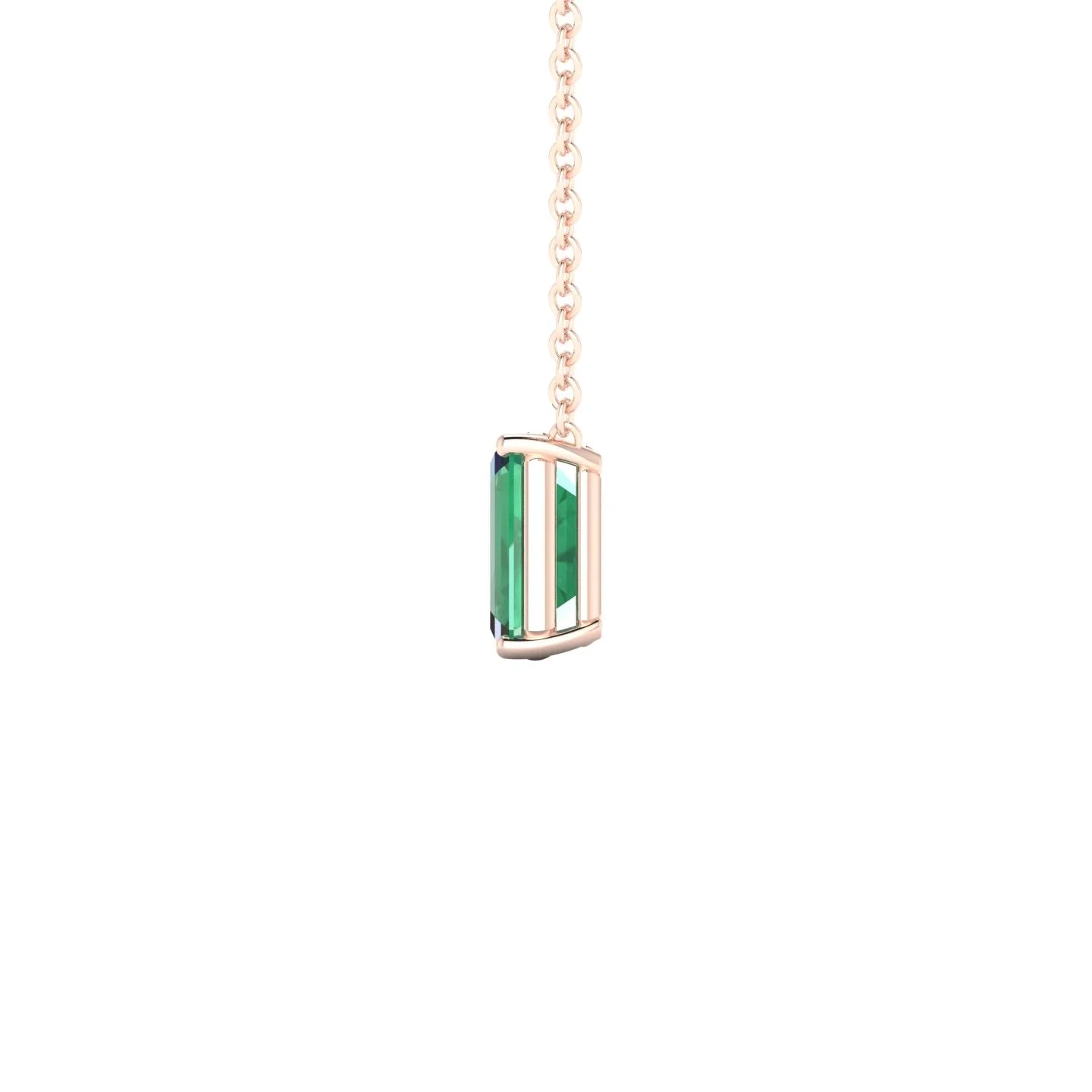 Radiance | 18k Rose Gold 7 x 5 mm Emerald Emerald Pendant