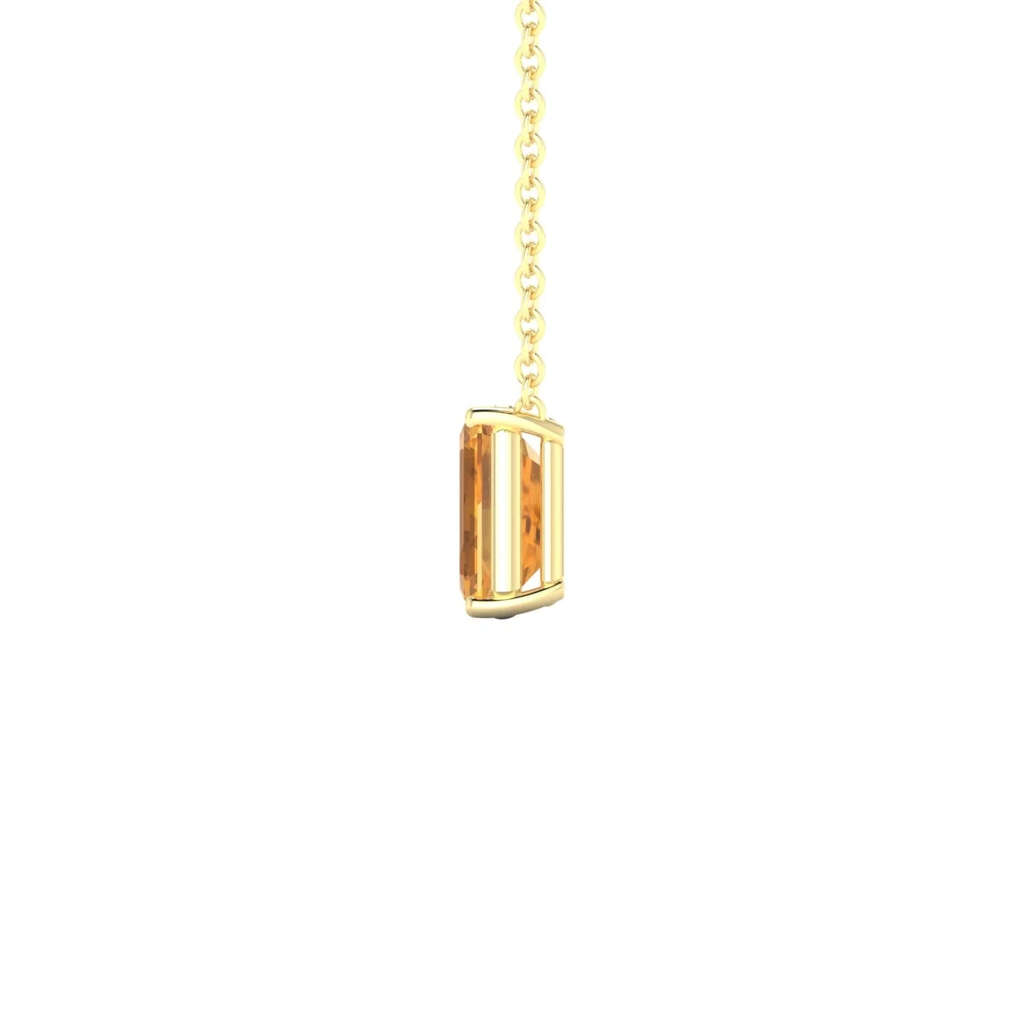 Radiance | 18k Yellow Gold 7 x 5 mm Emerald Citrine Pendant