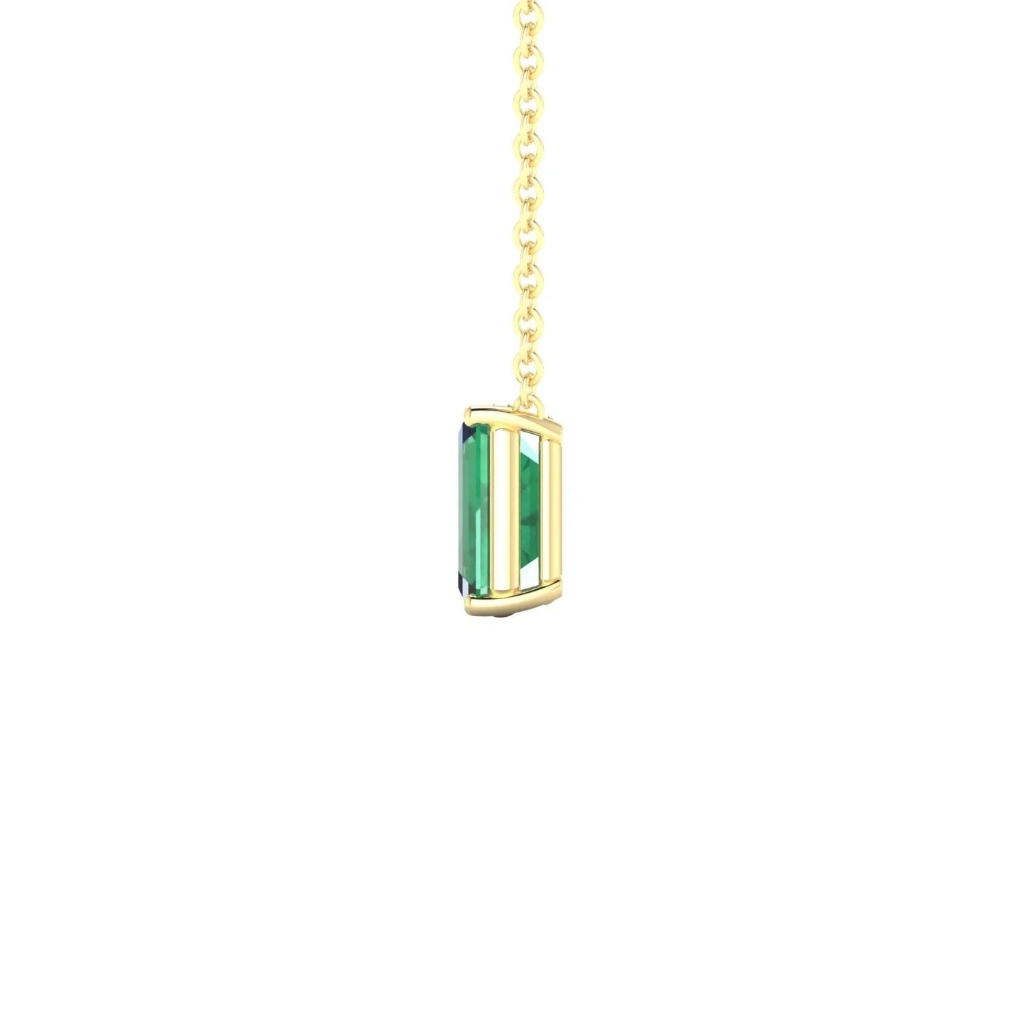 Radiance | 18k Yellow Gold 7 x 5 mm Emerald Emerald Pendant