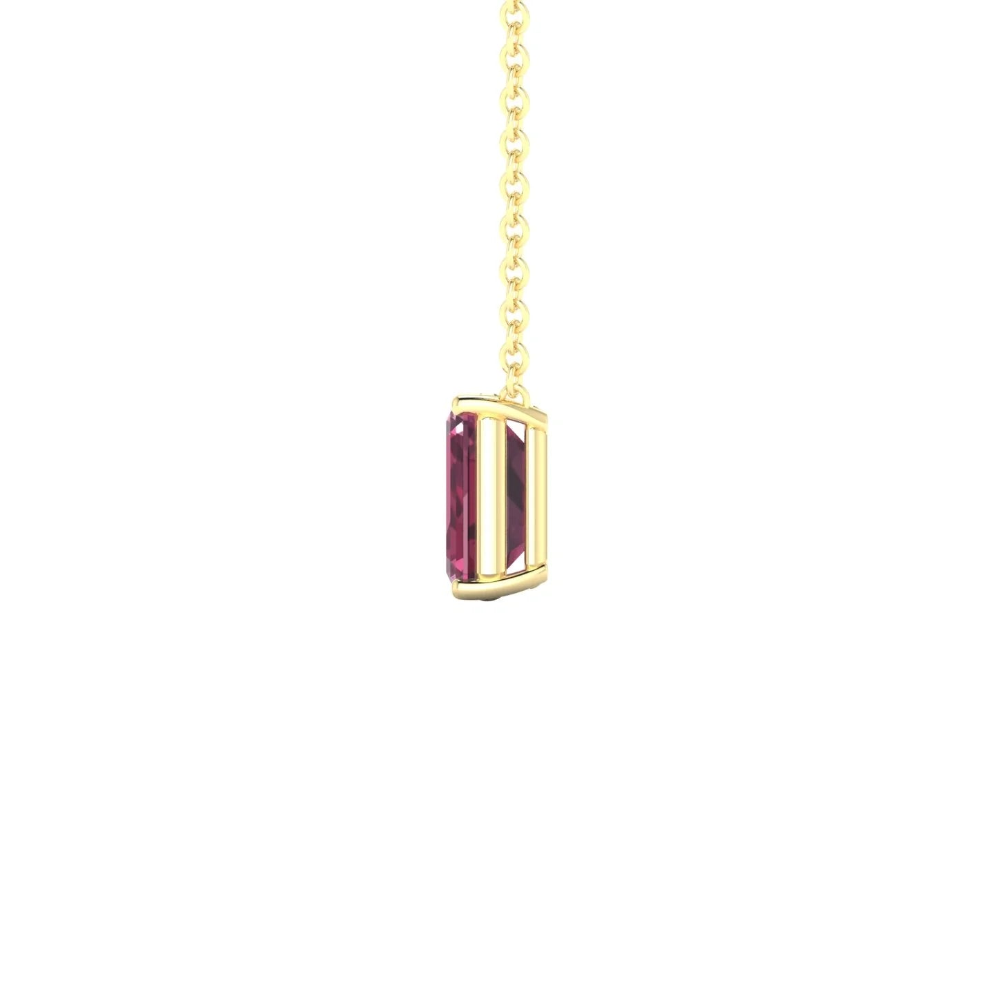Radiance | 18k Yellow Gold 7 x 5 mm Emerald Rhodolite Pendant