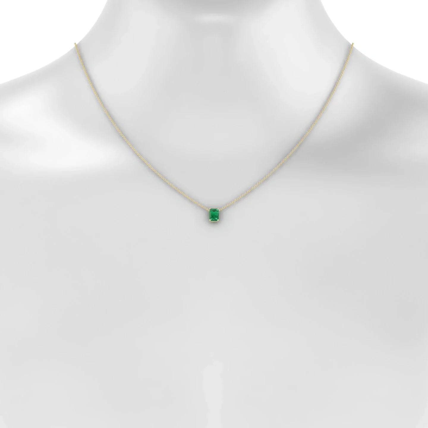 Radiance | 18k Yellow Gold 7 x 5 mm Emerald Emerald Pendant