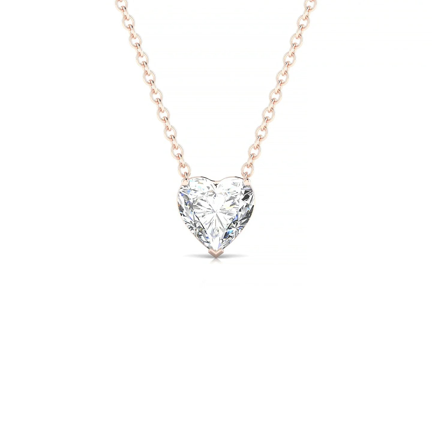 Radiance | 18k Rose Gold 5.5 mm Heart Diamond Pendant