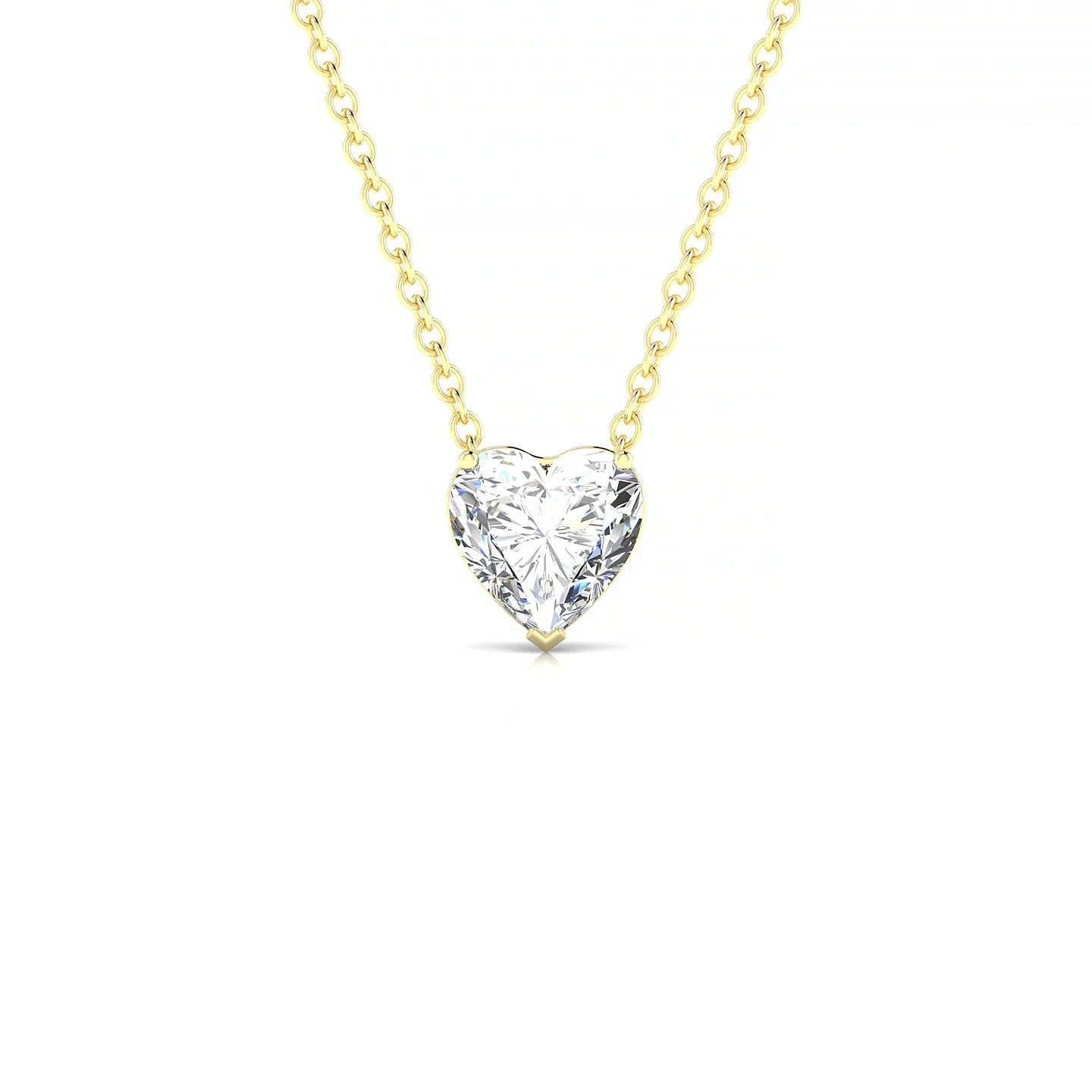Radiance | 18k Yellow Gold 5.5 mm Heart Diamond Pendant