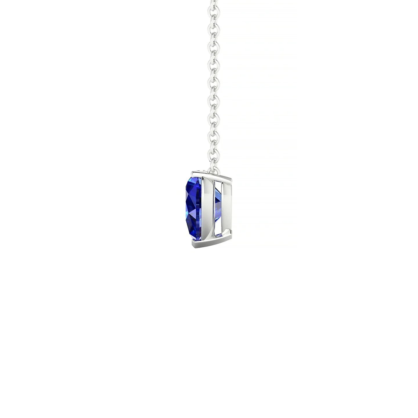 Radiance | 18k White Gold 5.5 mm Heart Sapphire Pendant