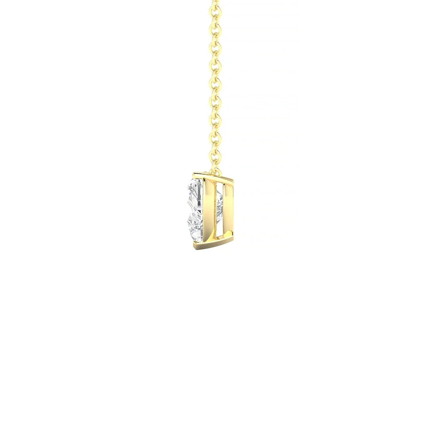 Radiance | 18k Yellow Gold 5.5 mm Heart Diamond Pendant