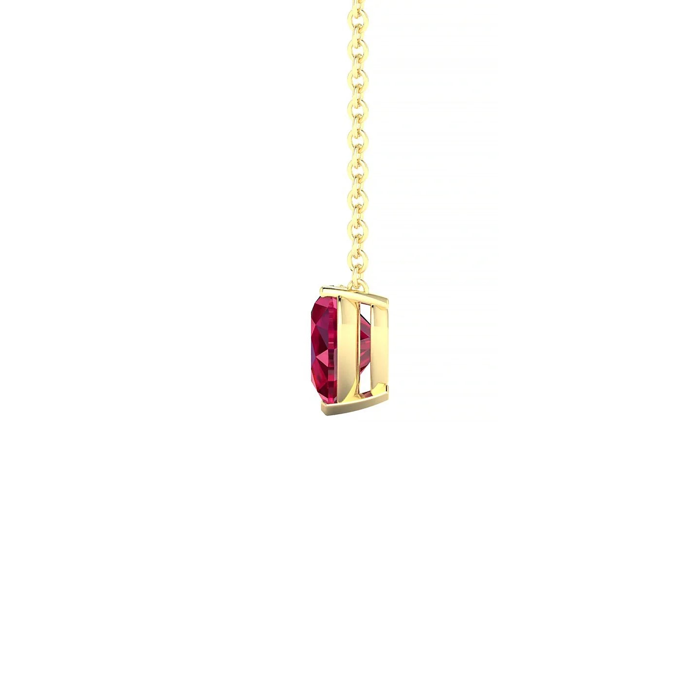 Radiance | 18k Yellow Gold 5.5 mm Heart Ruby Pendant