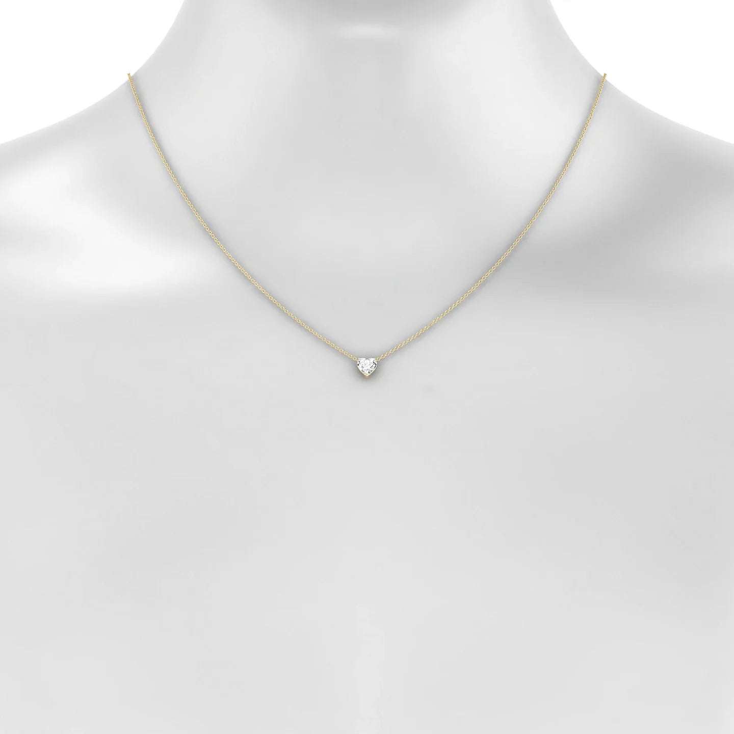 Radiance | 18k Yellow Gold 5.5 mm Heart Diamond Pendant