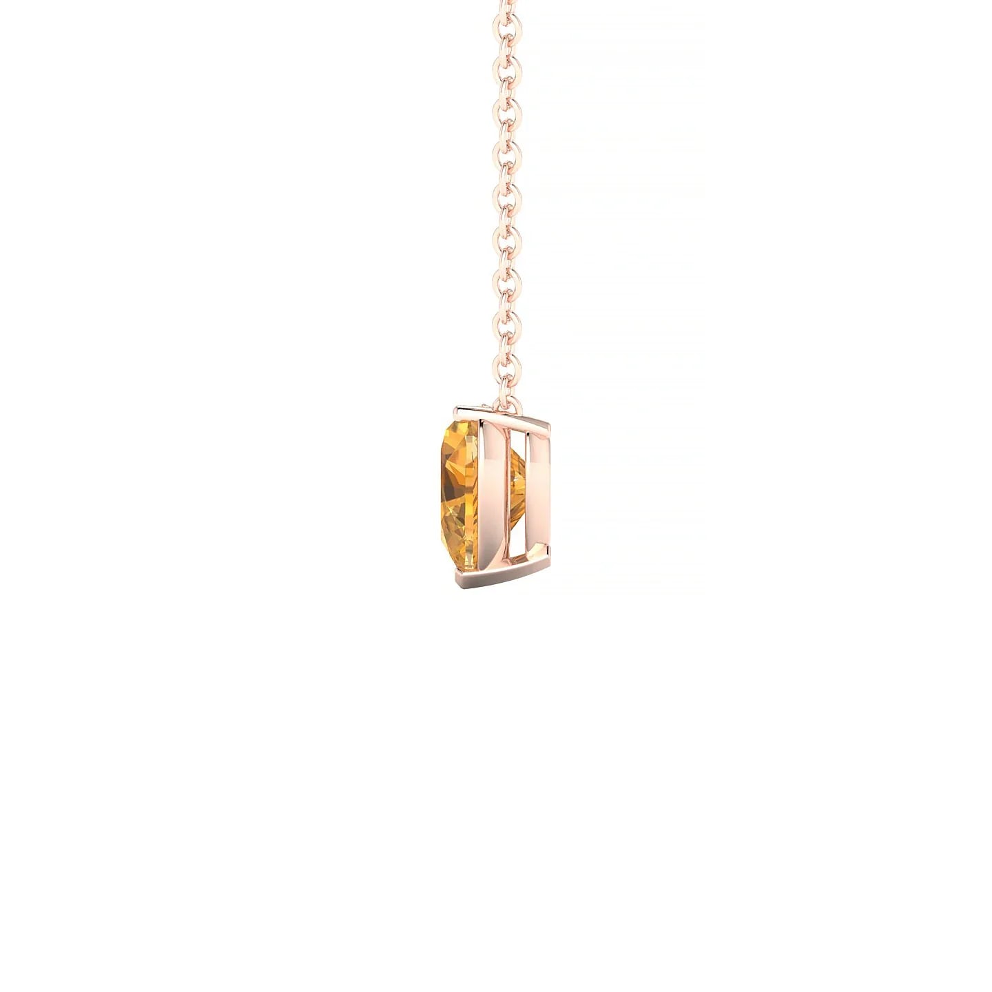 Radiance | 18k Rose Gold 6 mm Heart Citrine Pendant