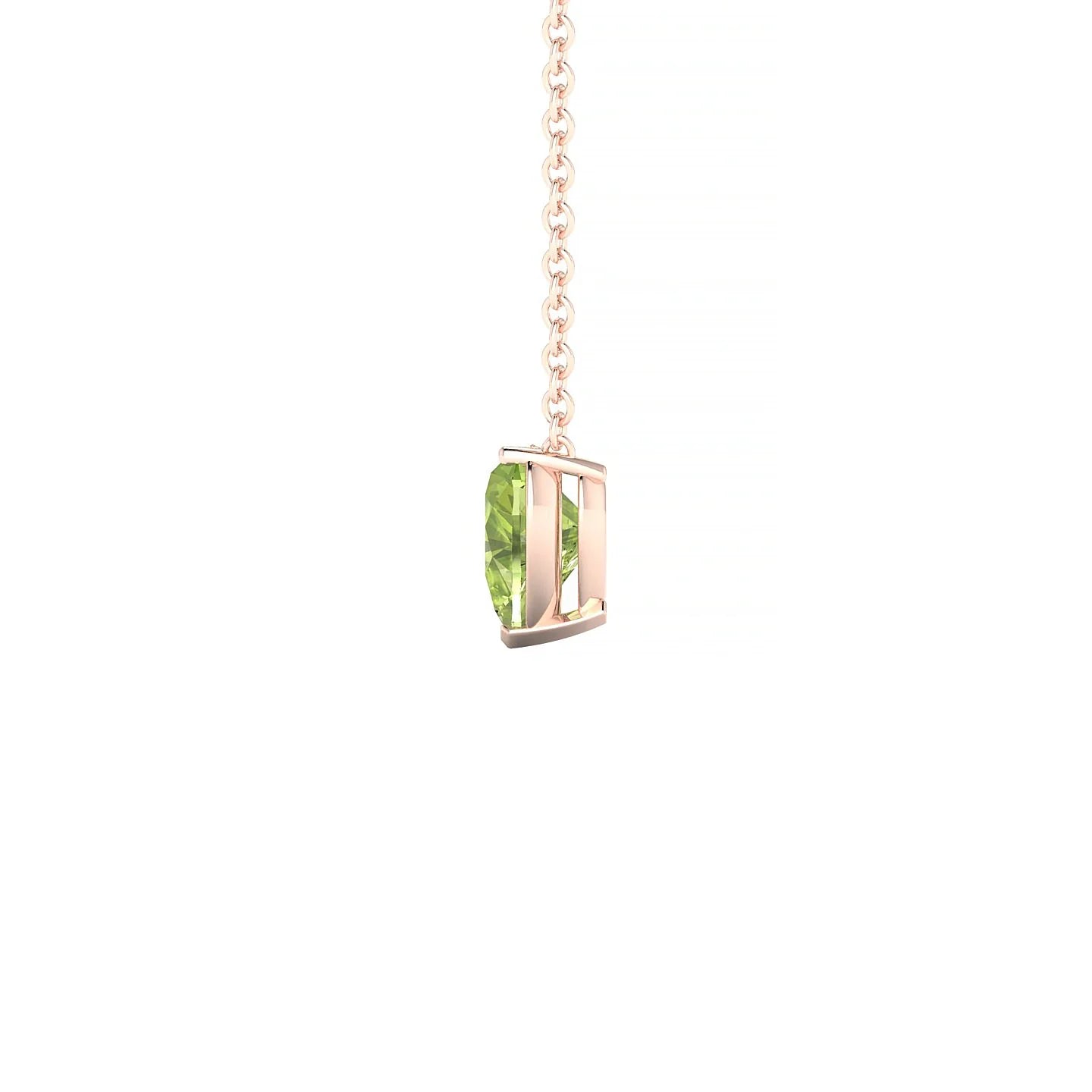 Radiance | 18k Rose Gold 6 mm Heart Peridot Pendant