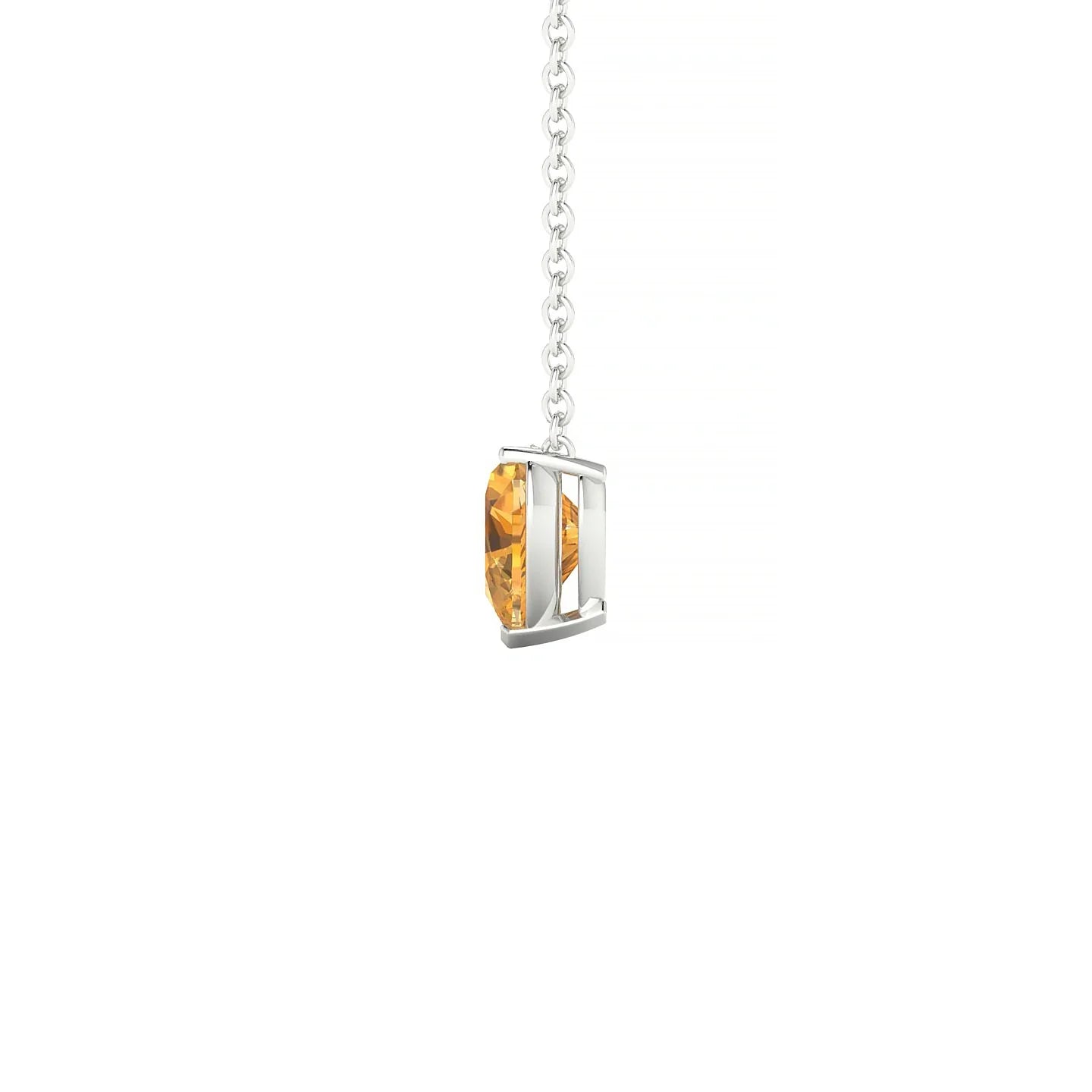 Radiance | 18k White Gold 6 mm Heart Citrine Pendant
