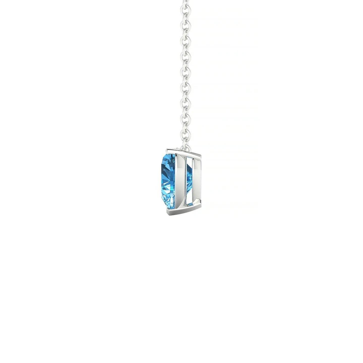 Radiance | 18k White Gold 6 mm Heart Topaz Pendant