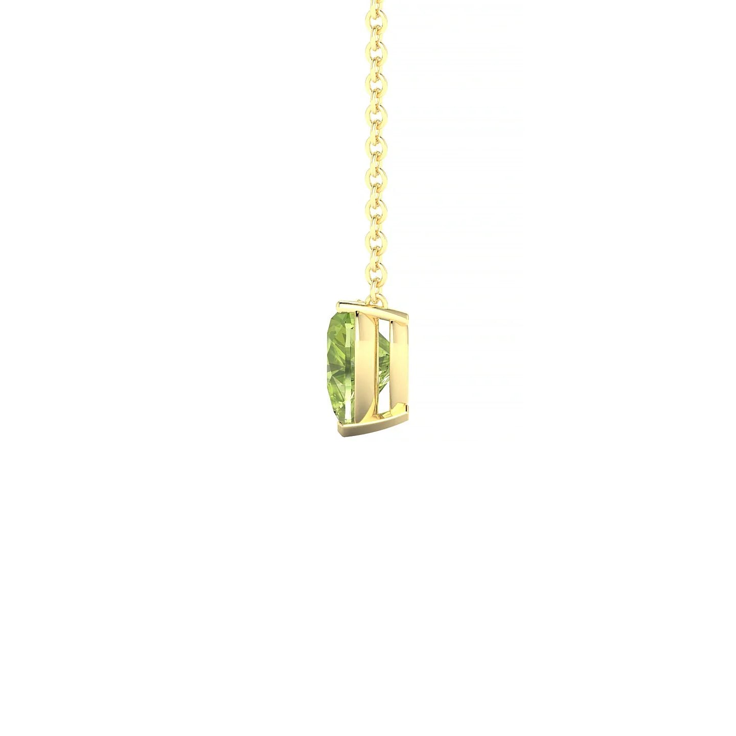 Radiance | 18k Yellow Gold 6 mm Heart Peridot Pendant