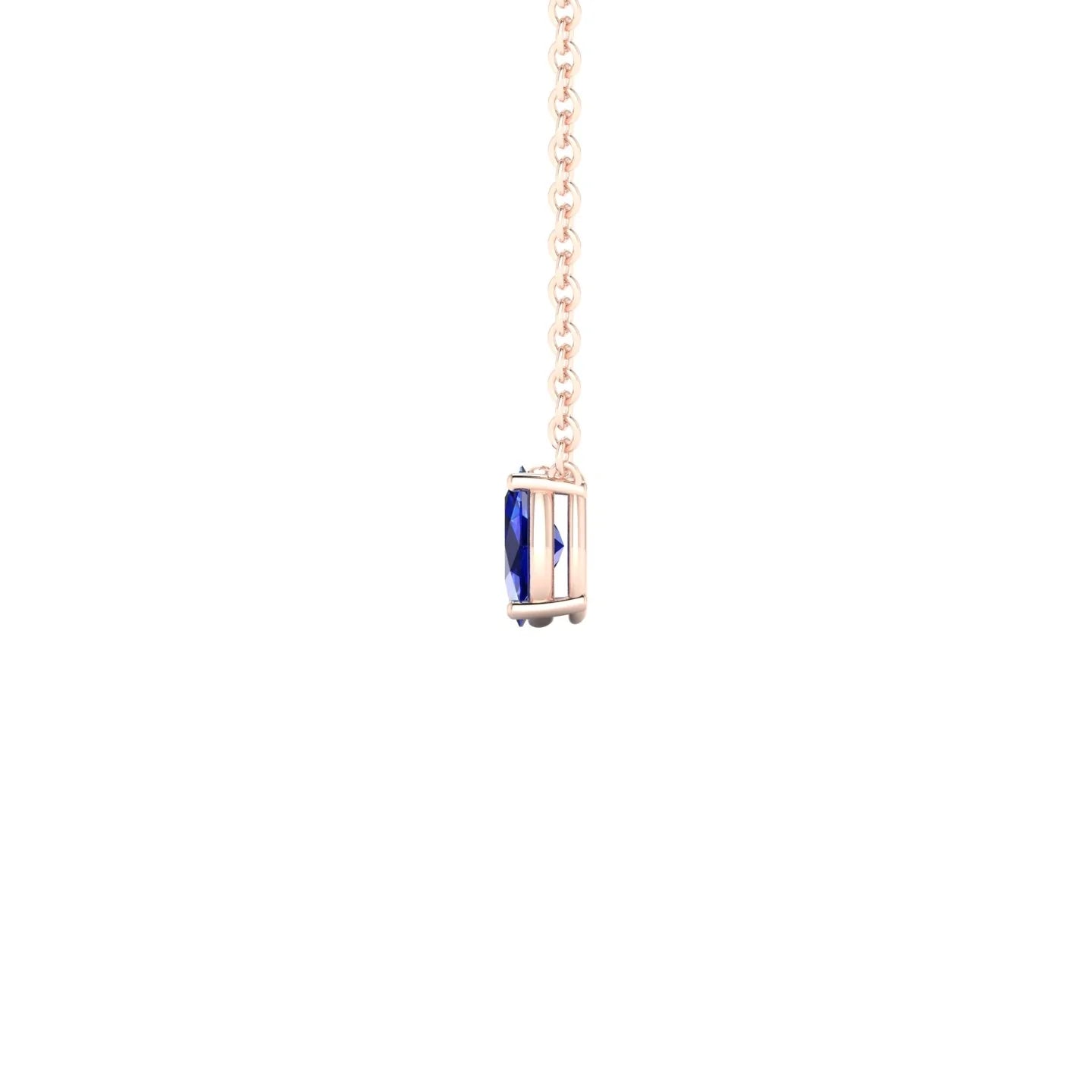 Radiance | 18k Rose Gold 5 x 3 mm Oval Sapphire Pendant