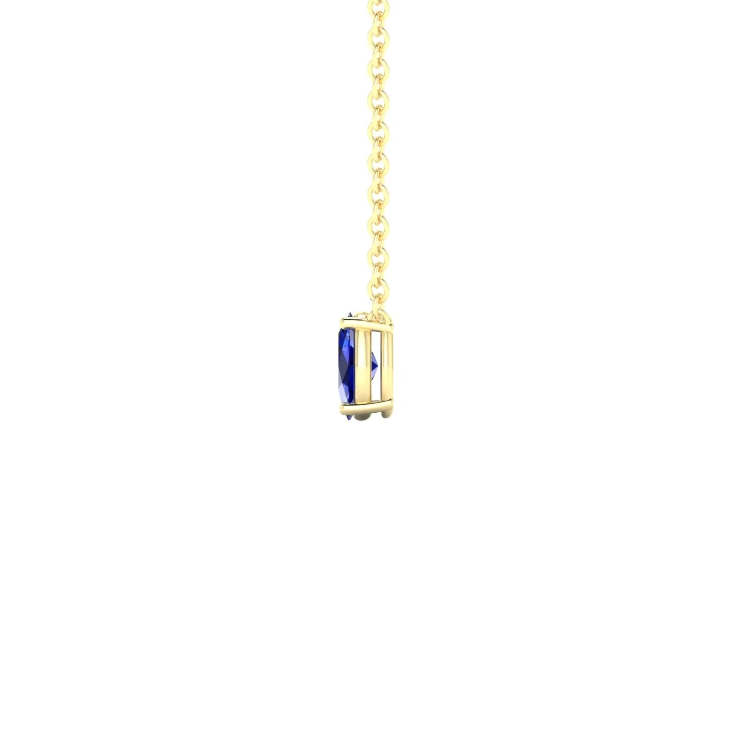 Radiance | 18k Yellow Gold 5 x 3 mm Oval Sapphire Pendant