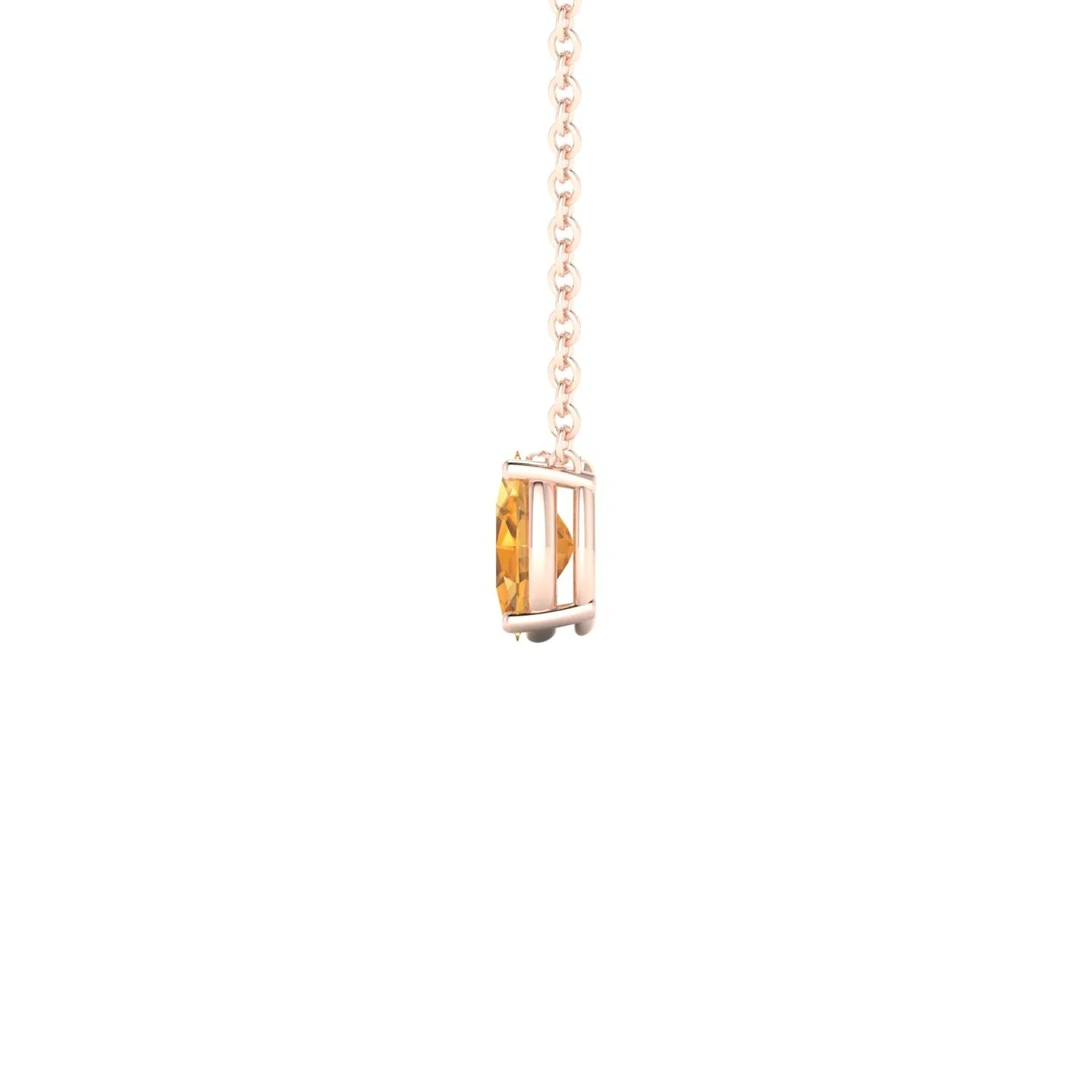 Radiance | 18k Rose Gold 6 x 4 mm Oval Citrine Pendant