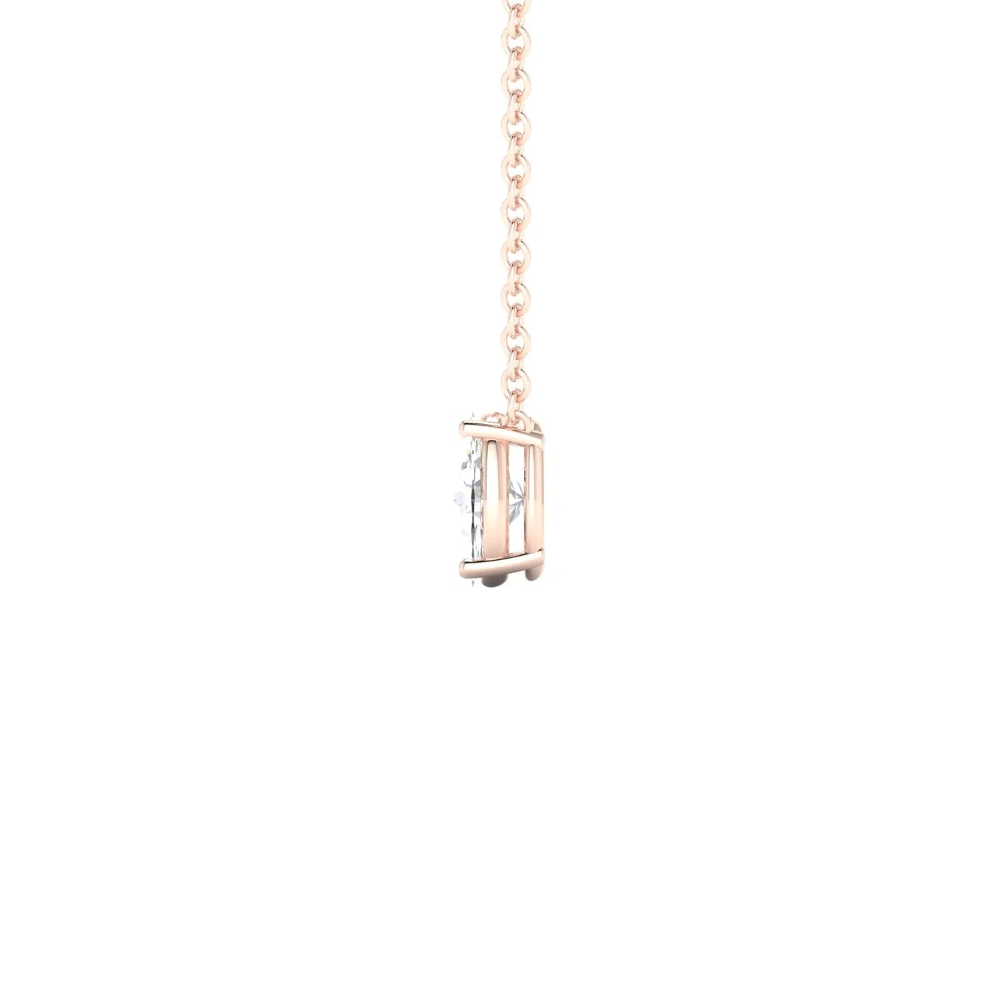 Radiance | 18k Rose Gold 6 x 4 mm Oval Diamond Pendant