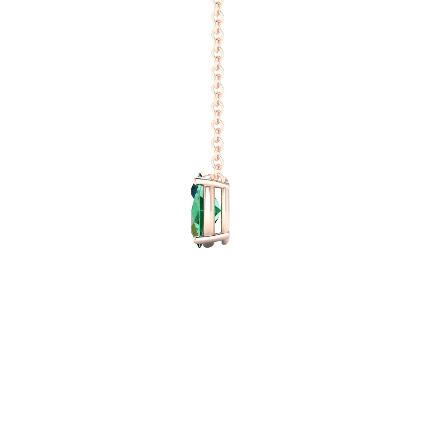 Radiance | 18k Rose Gold 6 x 4 mm Oval Emerald Pendant